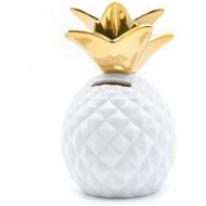 [아마존베스트]Iefoah iefoah Pineapple Coin Piggy Bank Decorative Ceramic Pineapples Shaped Cans Cute Girls Piggy Bank for Pineapple Theme Party Decor Girls Kids Children Adults Birthday Gifts (White)