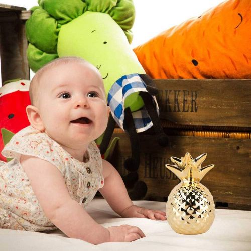  [아마존베스트]Iefoah iefoah Pineapple Girls Piggy Bank Ceramic Pineapples Shape Cans Decorative Kids Adults Piggy Bank for Home Bedroom Party Decorations Valentines Day Kids Birthday Gifts (Gold)