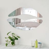 Iekofo HomeFun - Modern 3D Lips DIY Mirror Wall Sticker Removable Home Room Decor Acrylic Mirror Decor of Self Adhesive for Art Window Kitchen