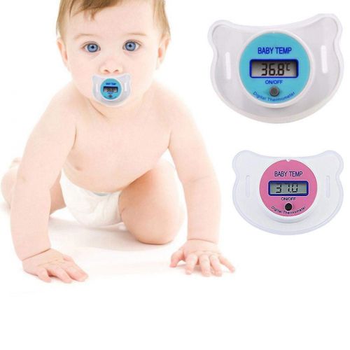  Iekofo Pacifier Thermometer Baby, Kid Digital Oral Thermometer, Kid Nipple Pacifier Fever Temperature Monitor