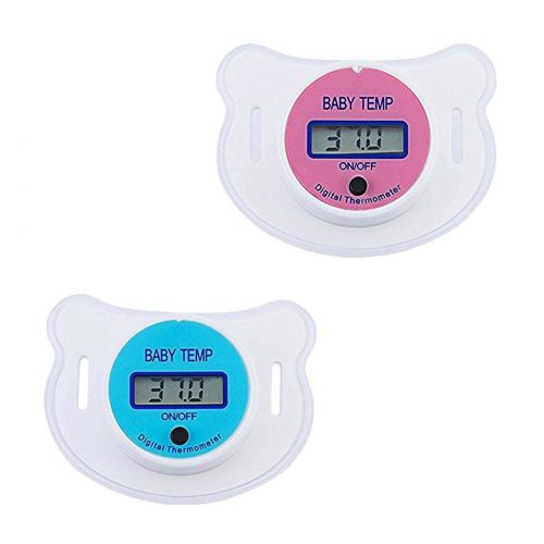  Iekofo Pacifier Thermometer Baby, Kid Digital Oral Thermometer, Kid Nipple Pacifier Fever Temperature Monitor