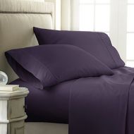 Ienjoy Home ienjoy Home Hotel Collection Embossed Checkered 4 Piece Sheet Set, Twin, Purple