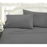 Ienjoy Home ienjoy Home Hotel Collection Embossed Chevron 4 Piece Sheet Set, FULL, GRAY