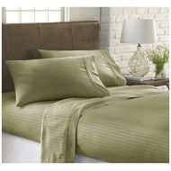 Ienjoy Home ienjoy Home Dobby 4 Piece Home Collection Premium Embossed Stripe Design Bed Sheet Set, King, Sage