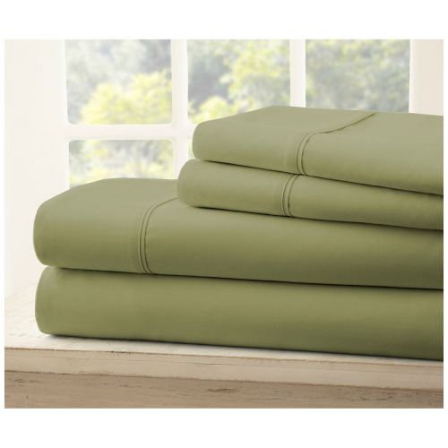  Ienjoy Home Home Collection 3 Piece Hotel Quality Ultra Soft Deep Pocket Bed Sheet Set - Twin XL - Sage