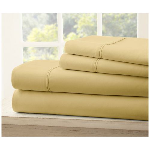  Ienjoy Home Home Collection 3 Piece Hotel Quality Ultra Soft Deep Pocket Bed Sheet Set - Twin XL - Gold