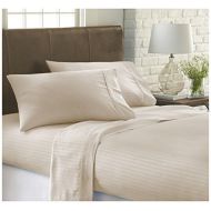 Ienjoy Home ienjoy Home Dobby 4 Piece Home Collection Premium Embossed Stripe Design Bed Sheet Set, Queen, Cream