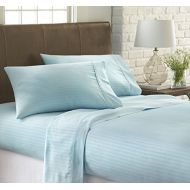 Ienjoy Home ienjoy Home Dobby 4 Piece Home Collection Premium Embossed Stripe Design Bed Sheet Set, Full, Aqua