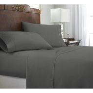 Ienjoy Home ienjoy Home 4 Piece Home Collection Premium Embossed Chevron Design Bed Sheet Set, Full, Gray