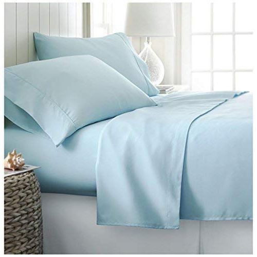  Ienjoy Home Home Collection 3 Piece Hotel Quality Ultra Soft Deep Pocket Bed Sheet Set - Twin XL - Aqua