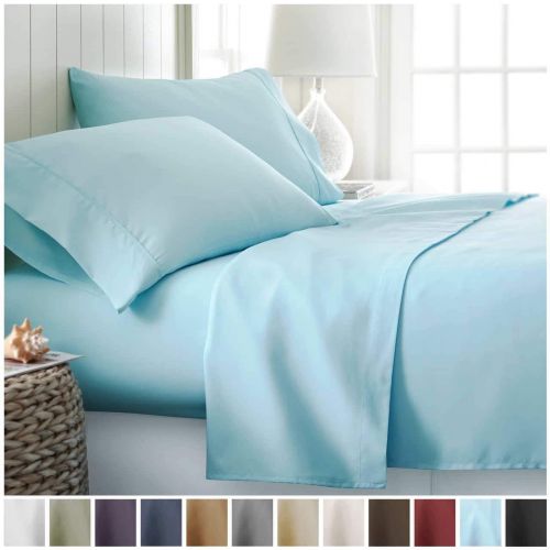  Ienjoy Home Home Collection 3 Piece Hotel Quality Ultra Soft Deep Pocket Bed Sheet Set - Twin XL - Aqua