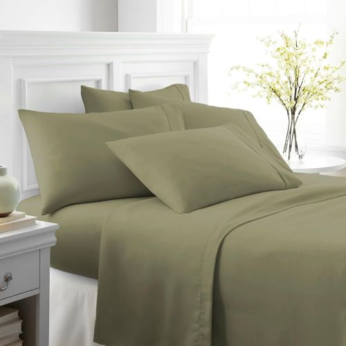  Ienjoy Home ienjoy Home 6 Piece Home Collection Premium Ultra Soft Bed Sheet Set, Twin XL, Sage, TWINXL,