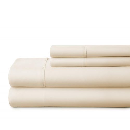  Ienjoy Home ienjoy Home IEH-3PC-TWINXL-IVORY Premium Collection 3 Piece Bed Sheet Set, TWINXL, Ivory