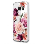 Iessvi Samsung Galaxy S6 Case with flowers, IESSVI Galaxy S6 Case Girl Floral Pattern Clear TPU Soft Slim Phone case for Galaxy S6