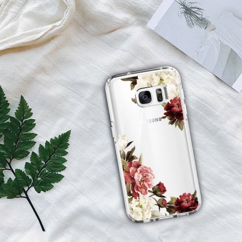  Iessvi Samsung Galaxy S6 Case with flowers, IESSVI Galaxy S6 Case Girl Floral Pattern Clear TPU Soft Slim Phone case for Galaxy S6