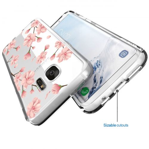  Iessvi Samsung Galaxy S6 Case with flowers, IESSVI Galaxy S6 Case Girl Floral Pattern Clear TPU Soft Slim Phone case for Galaxy S6