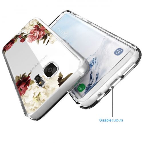  Iessvi Samsung Galaxy S6 Case with flowers, IESSVI Galaxy S6 Case Girl Floral Pattern Clear TPU Soft Slim Phone case for Galaxy S6