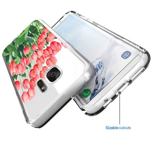  Iessvi Samsung Galaxy S6 Case with flowers, IESSVI Galaxy S6 Case Girl Floral Pattern Clear TPU Soft Slim Phone case for Galaxy S6