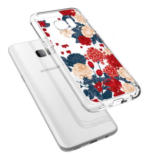  Iessvi Samsung Galaxy S6 Case with flowers, IESSVI Galaxy S6 Case Girl Floral Pattern Clear TPU Soft Slim Phone case for Galaxy S6