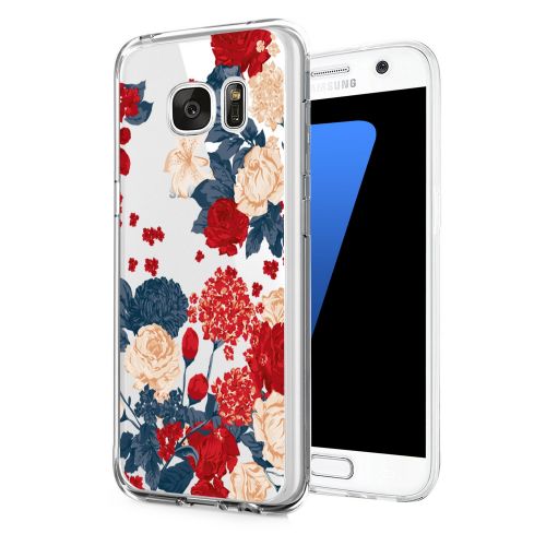  Iessvi Samsung Galaxy S6 Case with flowers, IESSVI Galaxy S6 Case Girl Floral Pattern Clear TPU Soft Slim Phone case for Galaxy S6