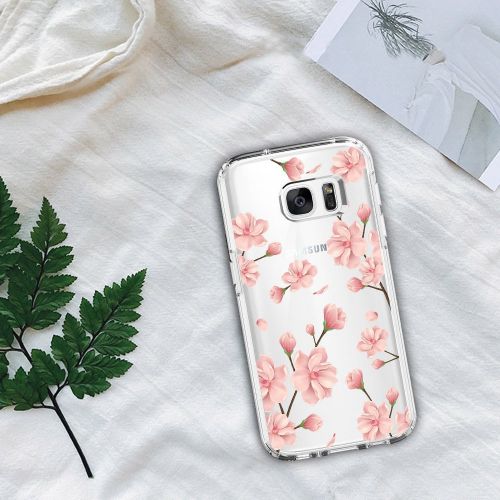  Iessvi Samsung Galaxy S6 Case with flowers, IESSVI Galaxy S6 Case Girl Floral Pattern Clear TPU Soft Slim Phone case for Galaxy S6