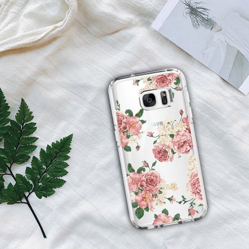  Iessvi Samsung Galaxy S6 Case with flowers, IESSVI Galaxy S6 Case Girl Floral Pattern Clear TPU Soft Slim Phone case for Galaxy S6