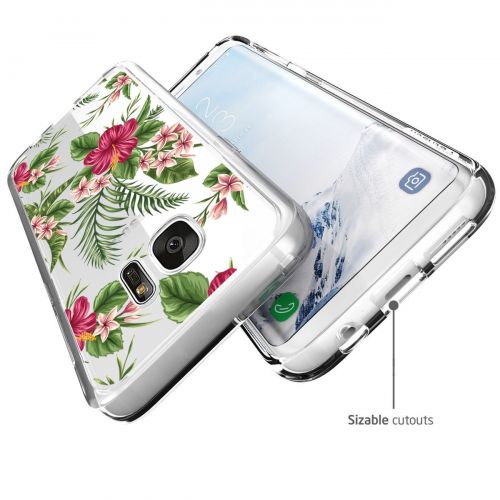  Iessvi Samsung Galaxy S6 Case with flowers, IESSVI Galaxy S6 Case Girl Floral Pattern Clear TPU Soft Slim Phone case for Galaxy S6