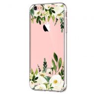 Iessvi iPhone 6 Case with flowers, IESSVI iPhone 6 Case Girl Floral Pattern Clear TPU Soft Slim Phone case for Apple iPhone 6