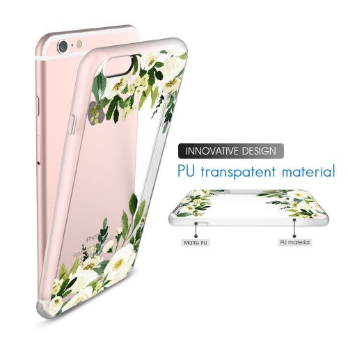  Iessvi iPhone 6 Case with flowers, IESSVI iPhone 6 Case Girl Floral Pattern Clear TPU Soft Slim Phone case for Apple iPhone 6
