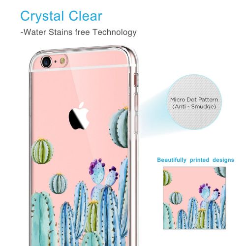  Iessvi iPhone 6 Case with flowers, IESSVI iPhone 6 Case Girl Floral Pattern Clear TPU Soft Slim Phone case for Apple iPhone 6