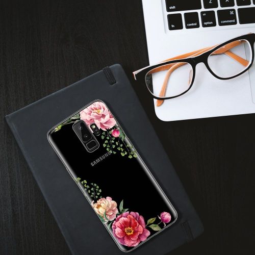  Iessvi Samsung Galaxy S9 Plus Case with flowers, IESSVI Girl Floral Pattern Clear TPU Soft Slim Phone case for Galaxy S9 Plus