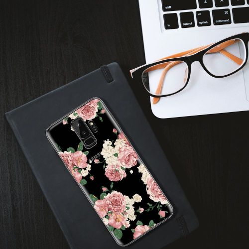  Iessvi Samsung Galaxy S9 Plus Case with flowers, IESSVI Girl Floral Pattern Clear TPU Soft Slim Phone case for Galaxy S9 Plus