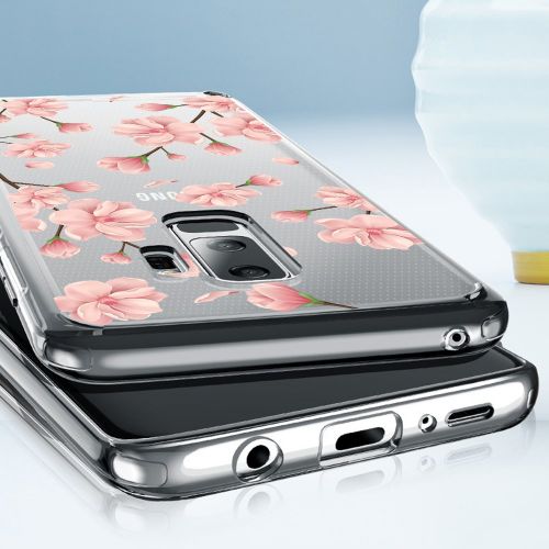  Iessvi Samsung Galaxy S9 Plus Case with flowers, IESSVI Girl Floral Pattern Clear TPU Soft Slim Phone case for Galaxy S9 Plus