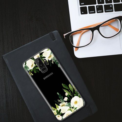  Iessvi Samsung Galaxy S9 Plus Case with flowers, IESSVI Girl Floral Pattern Clear TPU Soft Slim Phone case for Galaxy S9 Plus