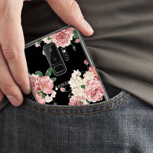  Iessvi Samsung Galaxy S9 Plus Case with flowers, IESSVI Girl Floral Pattern Clear TPU Soft Slim Phone case for Galaxy S9 Plus