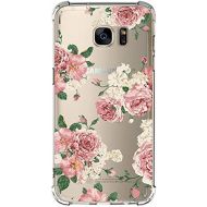 Iessvi Samsung Galaxy S6 Edge Case with flowers, IESSVI Floral Pattern case for S6 Edge