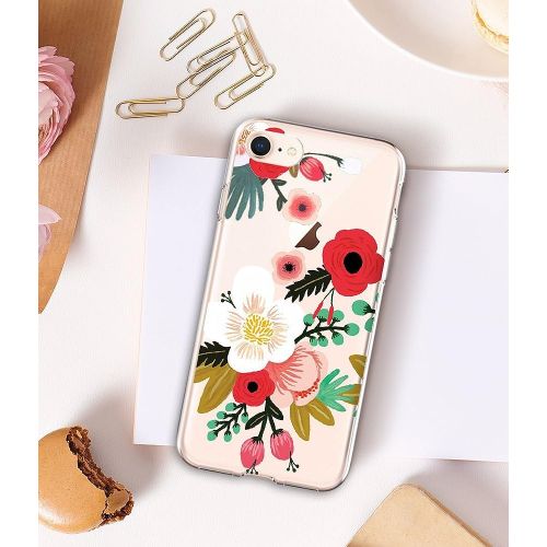  iPhone 7 4.7Inch Case, Iessvi Fashion Flower Pattern TPU Silicone Case Shell for iPhone7