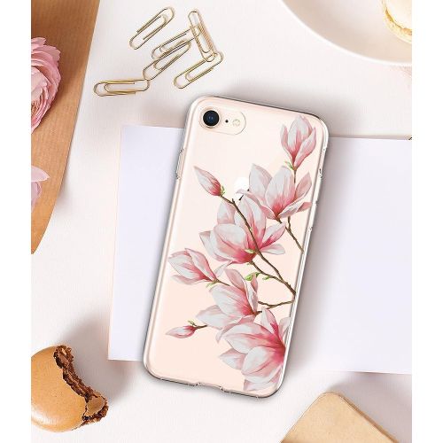  iPhone 7 4.7Inch Case, Iessvi Fashion Flower Pattern TPU Silicone Case Shell for iPhone7