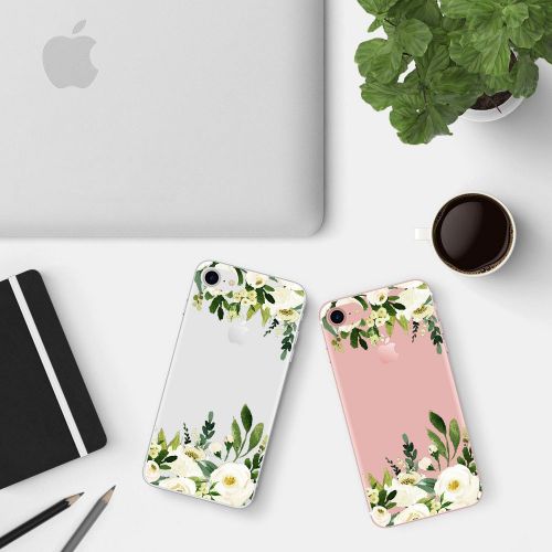  iPhone 7 4.7Inch Case, Iessvi Fashion Flower Pattern TPU Silicone Case Shell for iPhone7