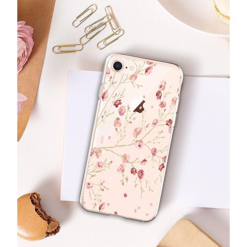  iPhone 7 4.7Inch Case, Iessvi Fashion Flower Pattern TPU Silicone Case Shell for iPhone7