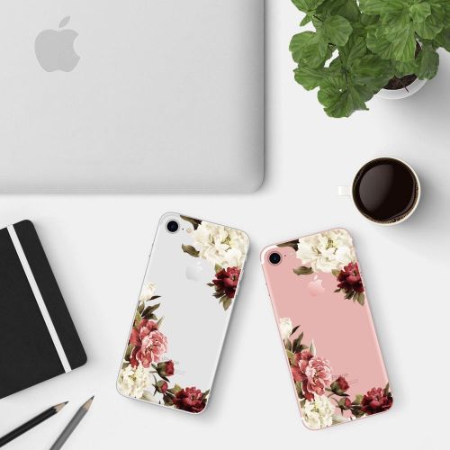  iPhone 7 4.7Inch Case, Iessvi Fashion Flower Pattern TPU Silicone Case Shell for iPhone7