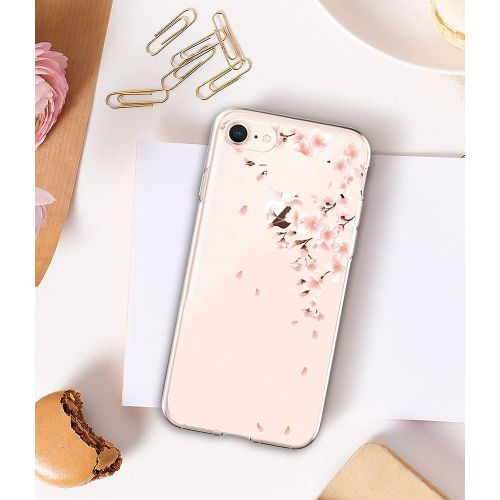  iPhone 7 4.7Inch Case, Iessvi Fashion Flower Pattern TPU Silicone Case Shell for iPhone7