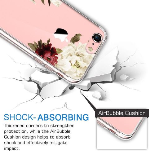  iPhone 7 4.7Inch Case, Iessvi Fashion Flower Pattern TPU Silicone Case Shell for iPhone7