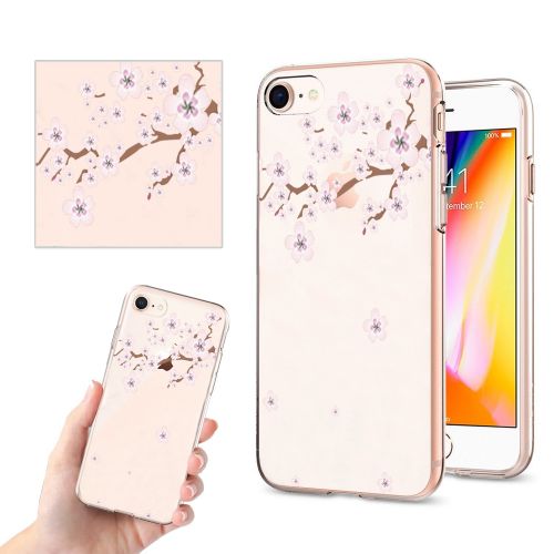  iPhone 7 4.7Inch Case, Iessvi Fashion Flower Pattern TPU Silicone Case Shell for iPhone7