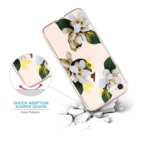  iPhone 7 4.7Inch Case, Iessvi Fashion Flower Pattern TPU Silicone Case Shell for iPhone7