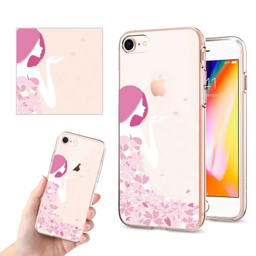  iPhone 7 4.7Inch Case, Iessvi Fashion Flower Pattern TPU Silicone Case Shell for iPhone7