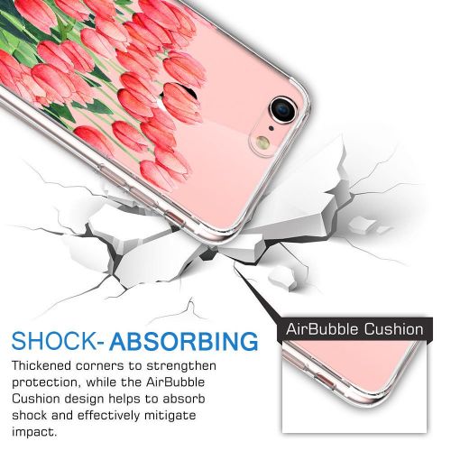  iPhone 7 4.7Inch Case, Iessvi Fashion Flower Pattern TPU Silicone Case Shell for iPhone7