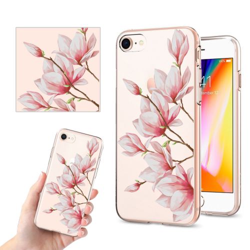  iPhone 7 4.7Inch Case, Iessvi Fashion Flower Pattern TPU Silicone Case Shell for iPhone7