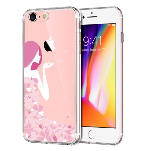  iPhone 7 4.7Inch Case, Iessvi Fashion Flower Pattern TPU Silicone Case Shell for iPhone7