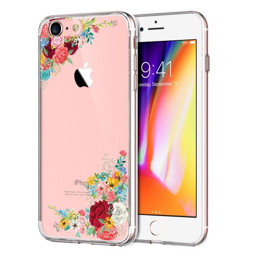  iPhone 7 4.7Inch Case, Iessvi Fashion Flower Pattern TPU Silicone Case Shell for iPhone7